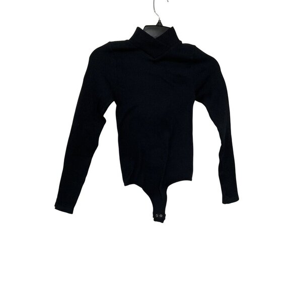 Free People x Intimately XYZ Recycled Turtleneck Bodysuit In Black XS Small Top - Picture 6 of 12